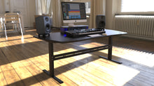 ORBIT Electric Sit and Stand Workstation with One Rack Module All black