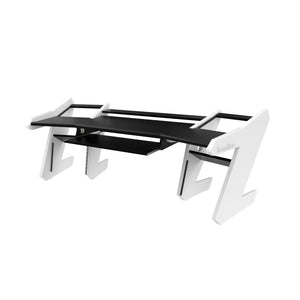 PRO LINE S Desk Black with Keyboard Pull out option - Bundle