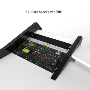PRO LINE S Desk Black With Pullout - FREE Speaker Shelves Bundle