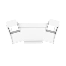 PRO LINE S Desk all White With Pullout - FREE Speaker Shelves OUTLET DEAL