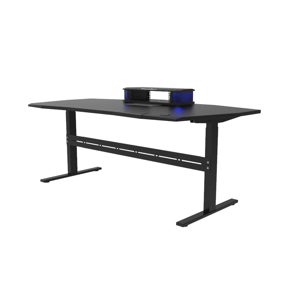 ORBIT Electric Sit and Stand Workstation with One Rack Module All black