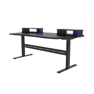 ORBIT Electric Sit and Stand Workstation with Two Rack Modules All black