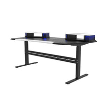 ORBIT Electric Sit and Stand Workstation with Two Rack Modules B&W