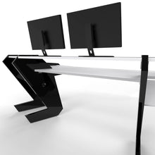 PRO LINE S Desk All white with Keyboard Pull out option - Bundle