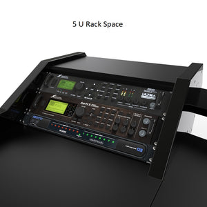 PRO LINE Classic Desk all Black & Speaker Stands bundle
