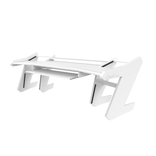 PRO LINE SL Desk All White with Keyboard Pull out option - Bundle